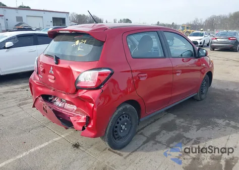 2024 Mitsubishi Mirage Es/Le из США, поврежденный, VIN ML32AUHJ6RH033533